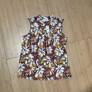 XS Anthropologie sleeveless top,  floral
